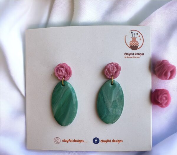 earrings, polymer clay, handmade