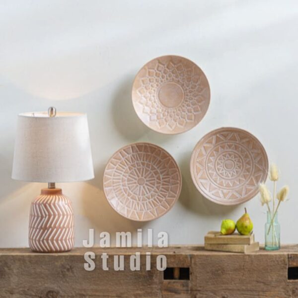 Boho biege wall plates