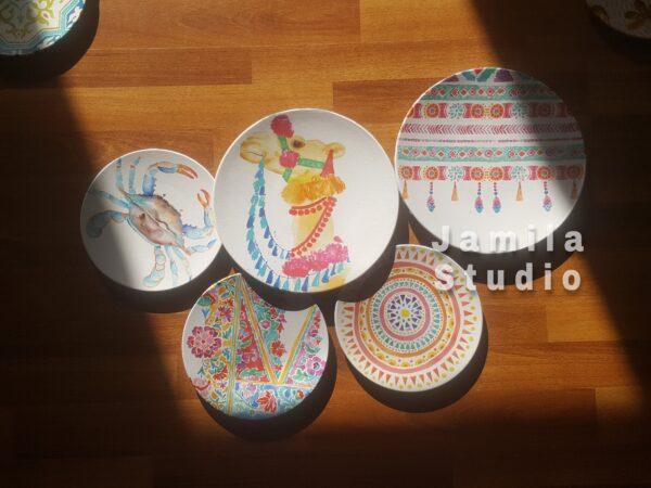 Summer colorful camel (wall plates)