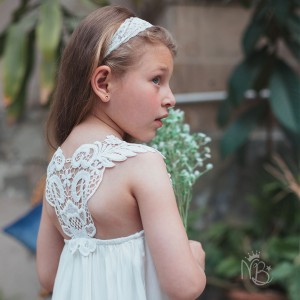 Pearly Lace White Dress