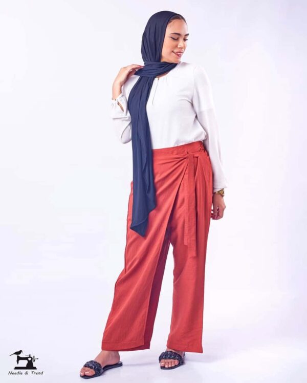 Linen wrap pants