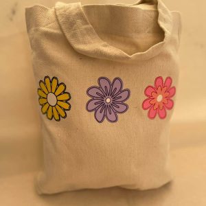 Tote bag : 3 flowers size: 30*40 cms