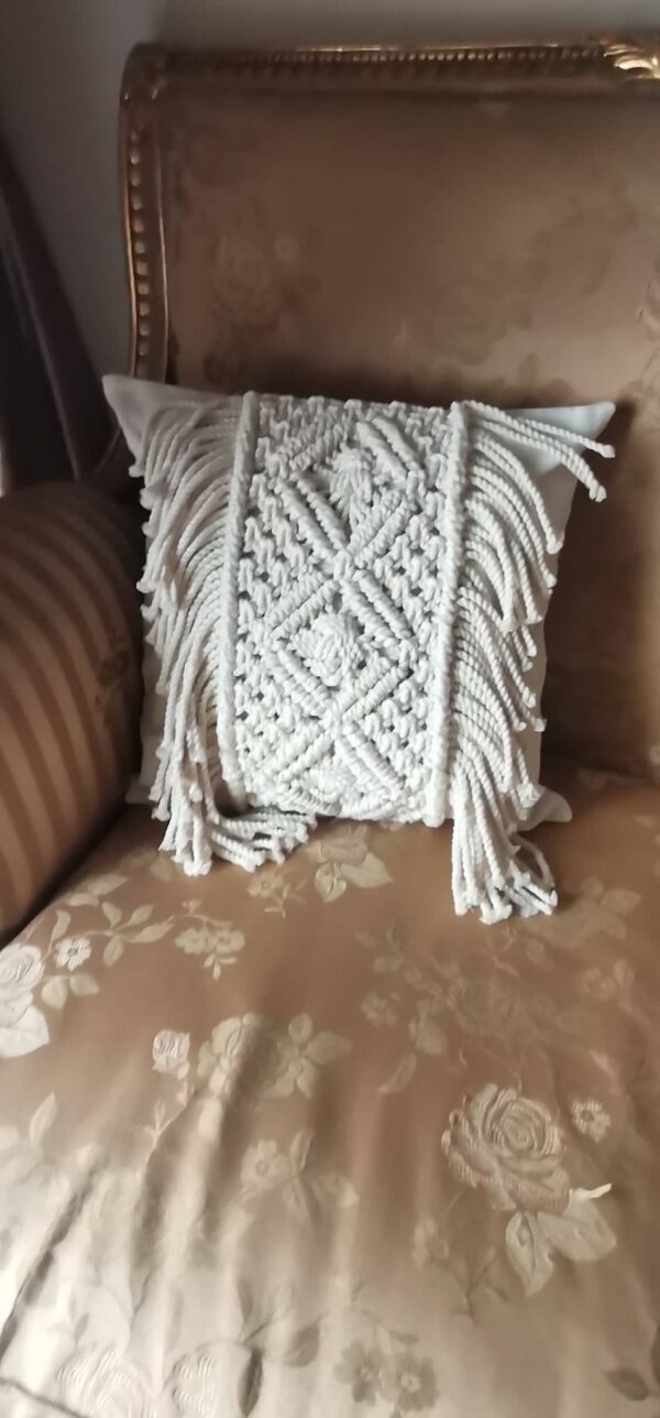 macramé cushion cover 42 cm x 42 cm