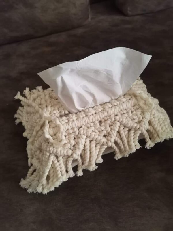 macramé Tissue Cover Holder