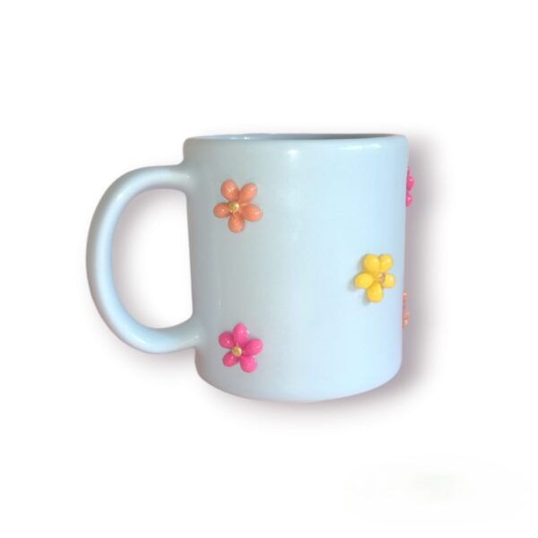 Flower - Sky Blue Porcelain Mug - 300ml