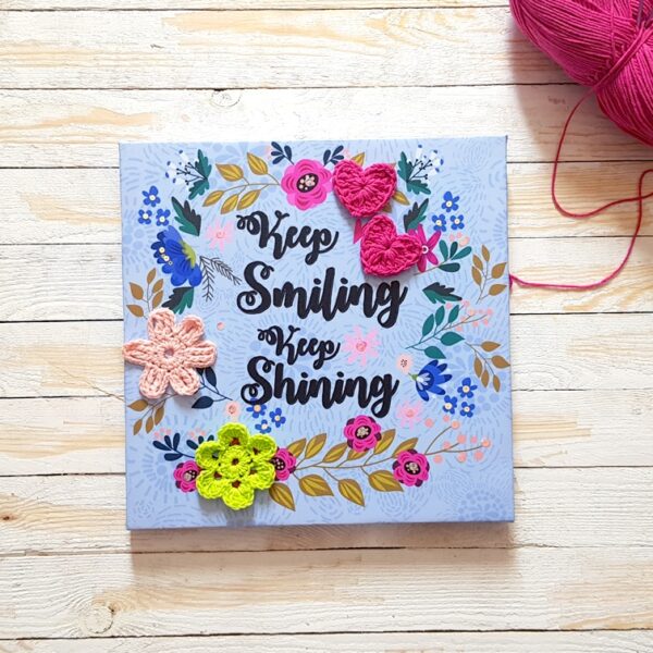 Zan Design Wall Art Keep Smiling Keep Shining Quote