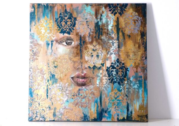 Acrylic and Gold leaf painting.