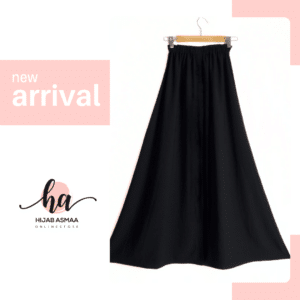 Black Linen Modest Skirt