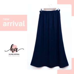 Dark Blue Linen Modest Skirt